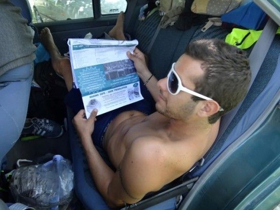 Australie- Cap Tribulation: C'est Alex qui nous guide, Yohann qui prend les photos et Mika qui conduit.