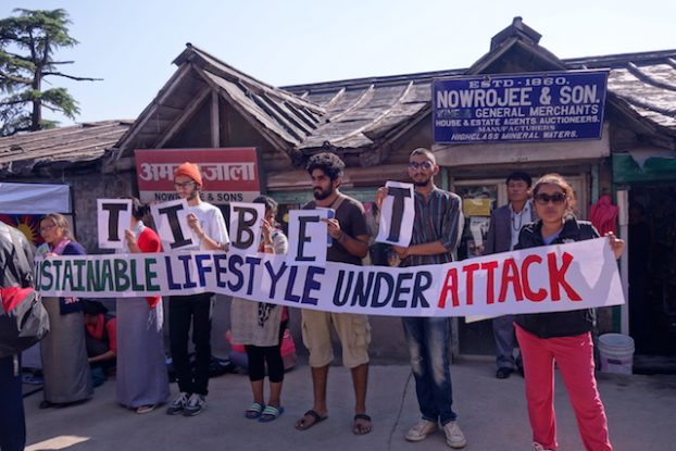 Les manifestations pour un Tibet libre ne s'arrête pas du coté de Dharamsala photo blog voyage tour du monde https://yoytourdumonde.fr